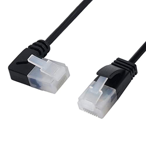 Cat6 Ethernet Cable,90 Degree Right Angled RJ45 UTP Network Extension Cable Patch Cord Cat6a LAN Cable for Laptop Router TV Box 1.0M