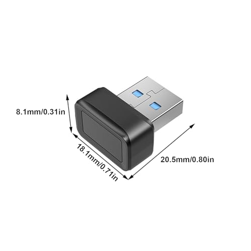 Fingerprint Reader,Usb Fingerprint Key Reader Advanced Security Access Window Hello Fingerprint Reader For Windows10/11 Laptops Computer