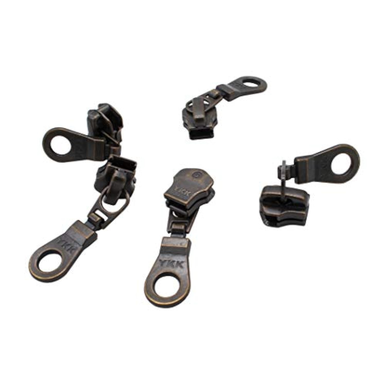 Zipper Repair Kit Solution 5 Zipper Heads - Sliders With Pulls #5 Bran