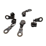 Zipper Repair Kit Solution 5 Zipper Heads - Sliders With Pulls #5 Bran