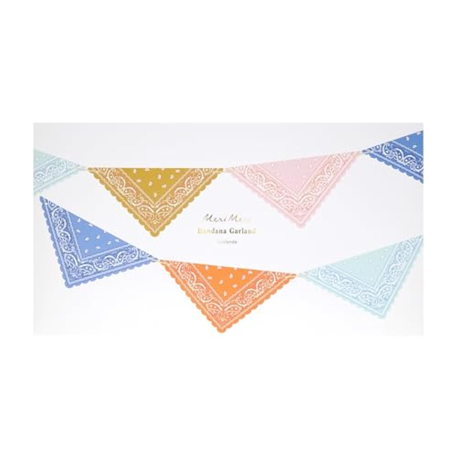 Meri Meri Western Bandana Flag Banner (Pack of 1), Reusable Party Decorations, 13.5' Party Banner Including Excess Cord
