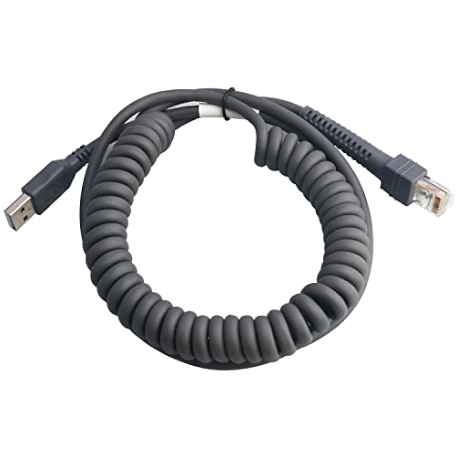 Ls2208-Sr Ls3408 Ls1203 Ls4208 Ds3408-Hd Usb To Rj45 Usb Cable For Symbol Zebra Barcode Scanner (3M / 9Ft Coiled Usb Port)