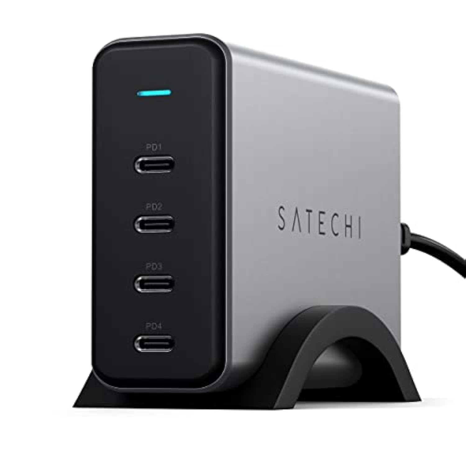 Satechi 165W USB C 4-Port GaN Charging Station, 4 USB-C PD, Laptop Charger, for MacBook Air/Pro M4/M3/M2/M1, iPad Air/Pro M4/M3/M2/M1, iPad 11th gen, iPad mini, iPhone 16, Galaxy S25, Windows