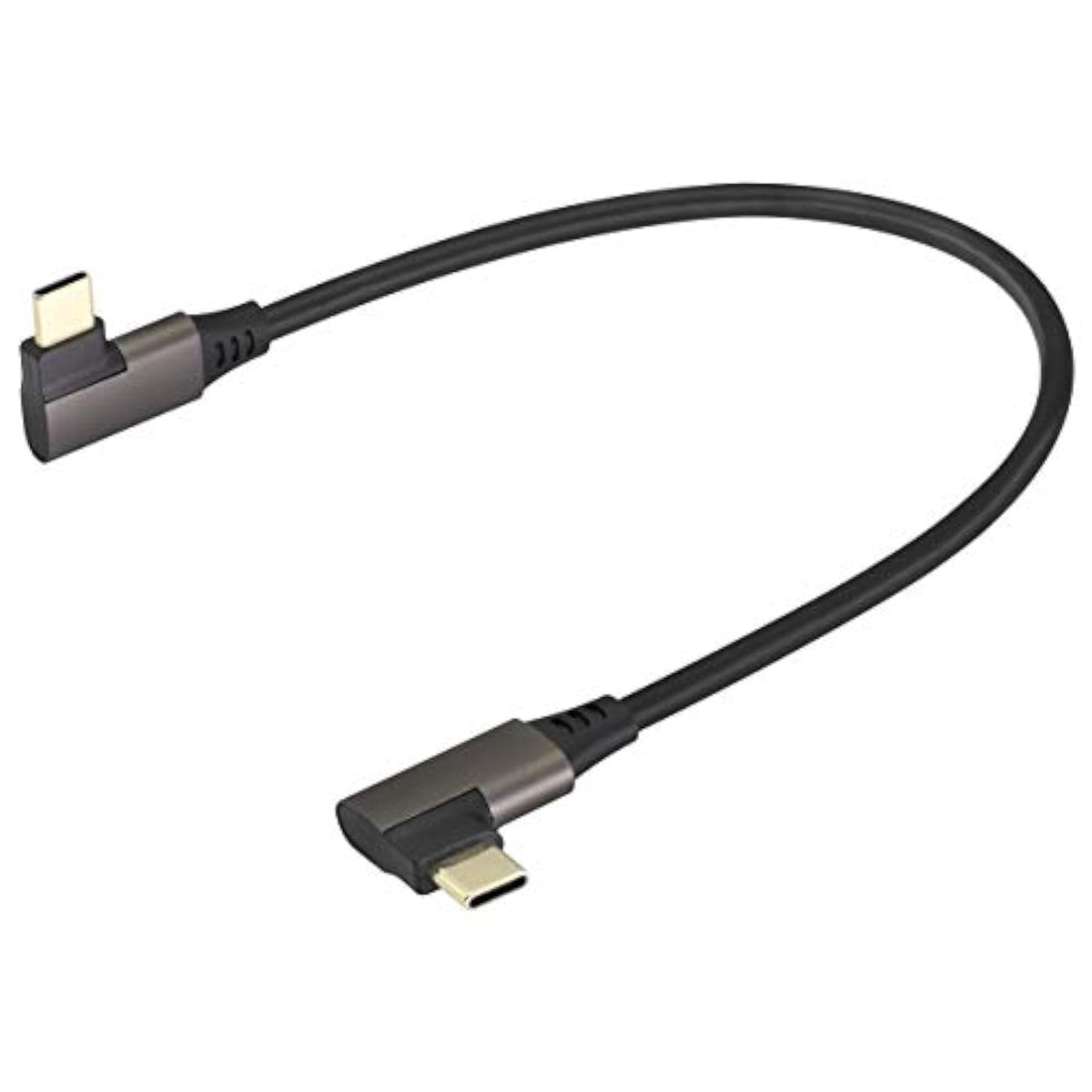 90 Degree Usb 3.1 Type C Cable Right & Left Angled 3.1 Usb Type C Male 4K@60Hz Gen 2 Extension Cable Supports Charging,Data,Audio,Video Cable For Laptop & Tablet & Mobile Phone.(0.3M/1Ft)