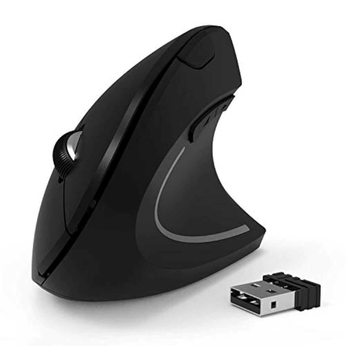 Wireless Vertical Mouse, 2.4G Wireless Ergonomic Optical Mouse With 3 Adjustable 800/1200 /1600 Dpi, More Suitable For Big Hands