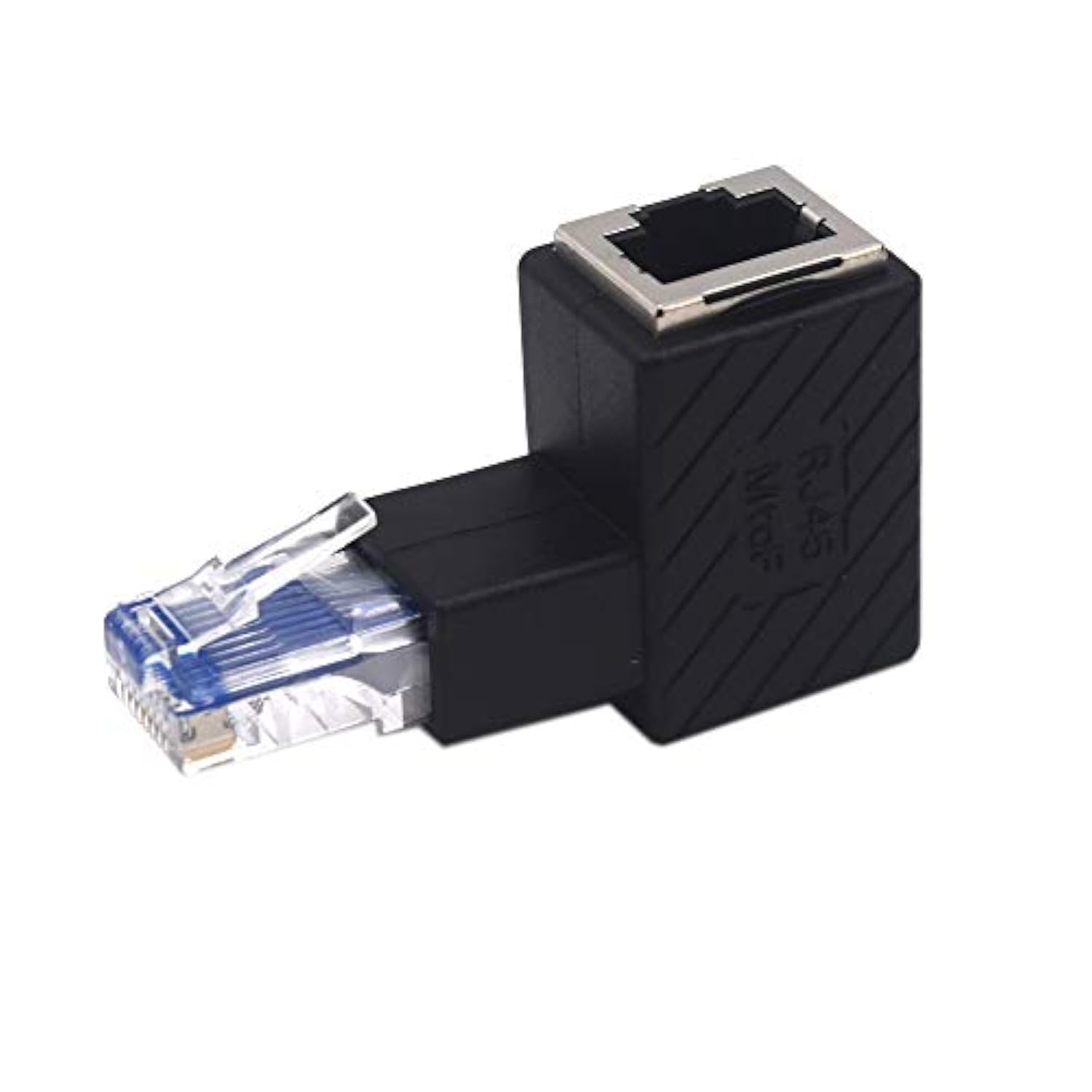 2 Pack Network Rj45 Extender, 90 Degree Downward Angle Ethernet Lan Rj45 Male