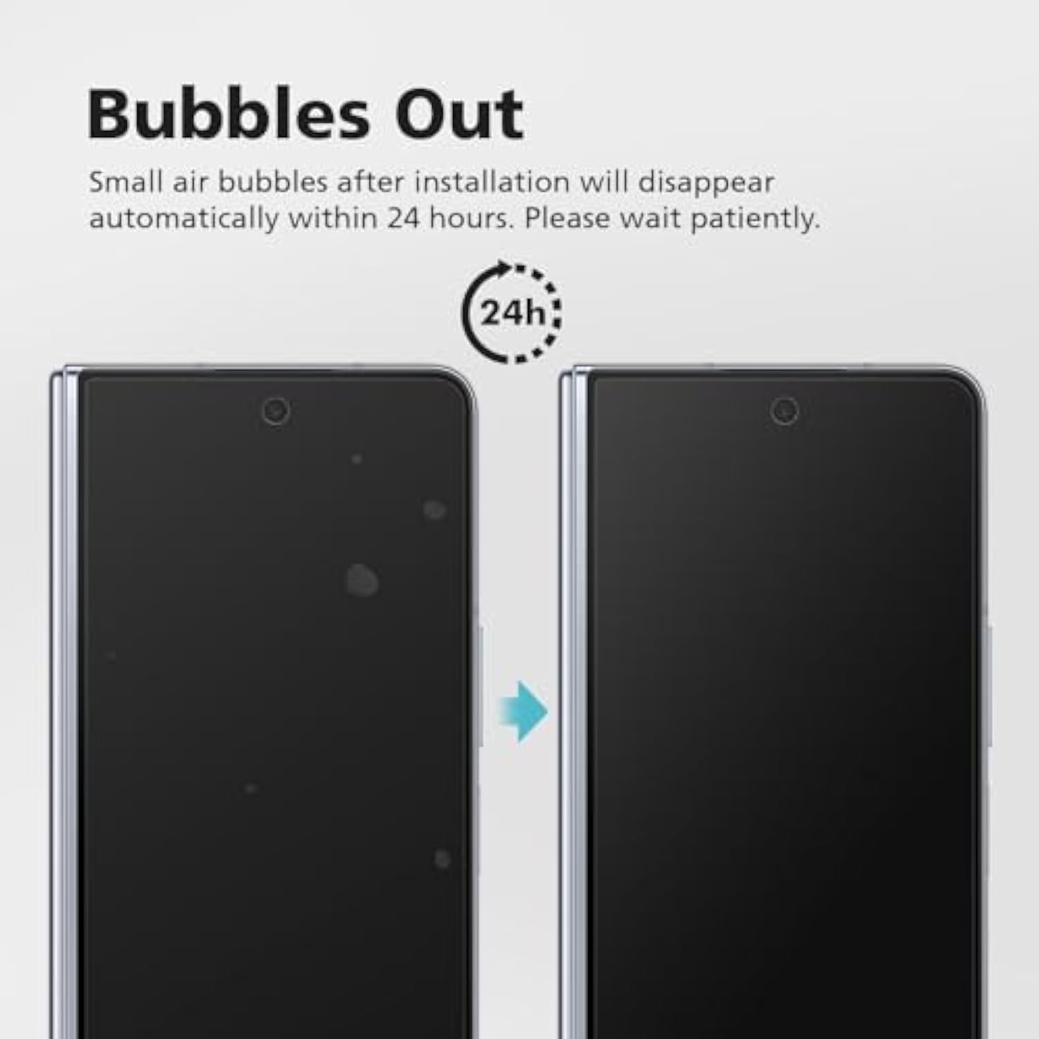 [2+2 Pack] For Samsung Galaxy Z Fold 3 Privacy Anti-Spy Screen Protector, 2 Pcs Inside + 2 Pcs Front Premium Flexible Epu Hybrid Film, Self-Healing, Case Friendly, Easy Installation With