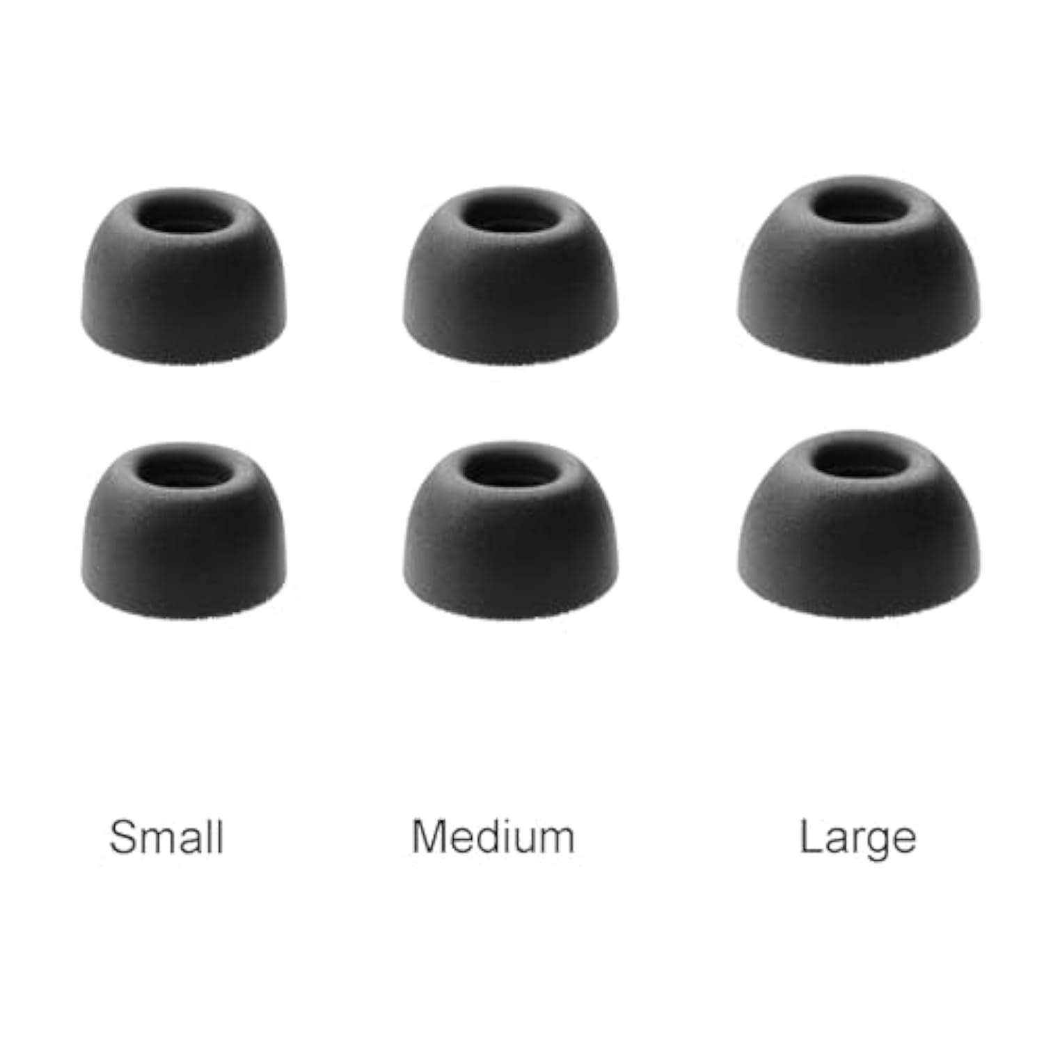 Replacement Memory Foam Ear Tips For Asus Rog Cetra True Wireless Earbuds, Comfort Fit (3 Pairs, S/M/L, Black)