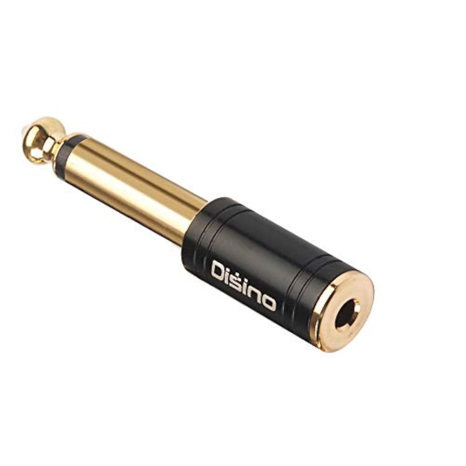 1/4" Mono To 1/8" Stereo Adapter, New Upgrade Gold-Plated 6.35Mm Ts Male Jack To 3.5Mm Trs Female Stereo Adapter For Headphone, Amp Adapte, Black - 1 Pack