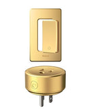 Remote Control Outlet Plug Switch, Buckle Design & Removable Wireless Light Switch, 1500W On Off For Household Appliances, 300 Ft, No Wiring No Wifi, Programmable, Golden