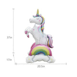 Giant 3D Unicorn Foil Balloon - Rainbow Cloud Party Decor (37 Inch)