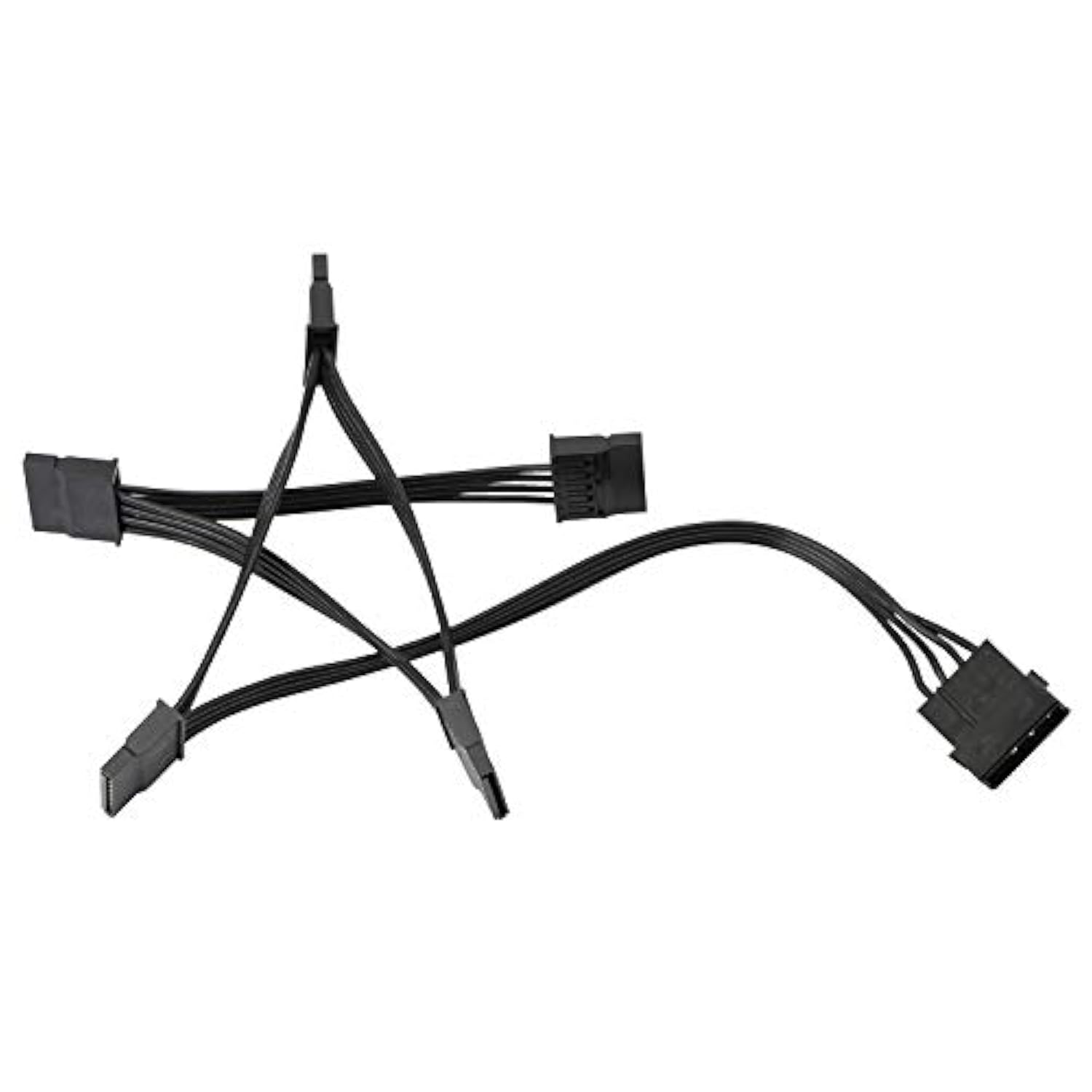 Ide To Sata Power Splitter Cable,Lp4 4Pin Ide To 5 X15 Pin Sata Power Conversi