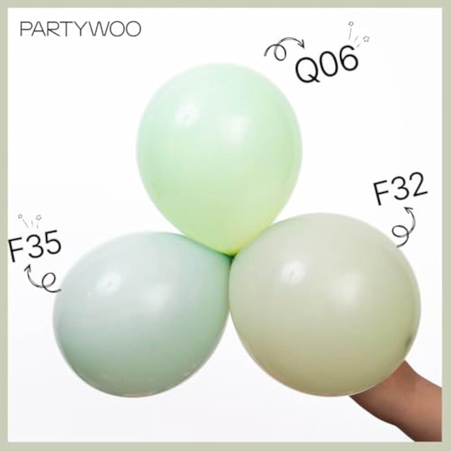 Sage Green Balloons 50Pcs 12 Inch Boho Dusty Olive Green Latex Balloons For Birthday Baby Shower Graduation Engagement Wedding Dinosaur Jungle Golf Football Theme Party Decorations Green-F32