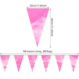 130Ft Pink Glitter Triangle Pennant Banner Flag Metallic Bunting Fabric Garland For Christmas Graduation Wedding Engagement Anniversary Bachelorette Birthday Bridal Shower Valentine'S Party Decor