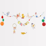 Meri Meri Circus Party Banner (Pack of 1). 8' Party Garland (12' Including Excess Cord), Circus Theme Party Decorations