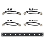 BNC Antenna Kit, Four BNC Connecting Cables 50cm/1.6FT for Front-Mounting Antennas, Compatible with Full-Rack Wireless Systems (ANTK-FR4A)