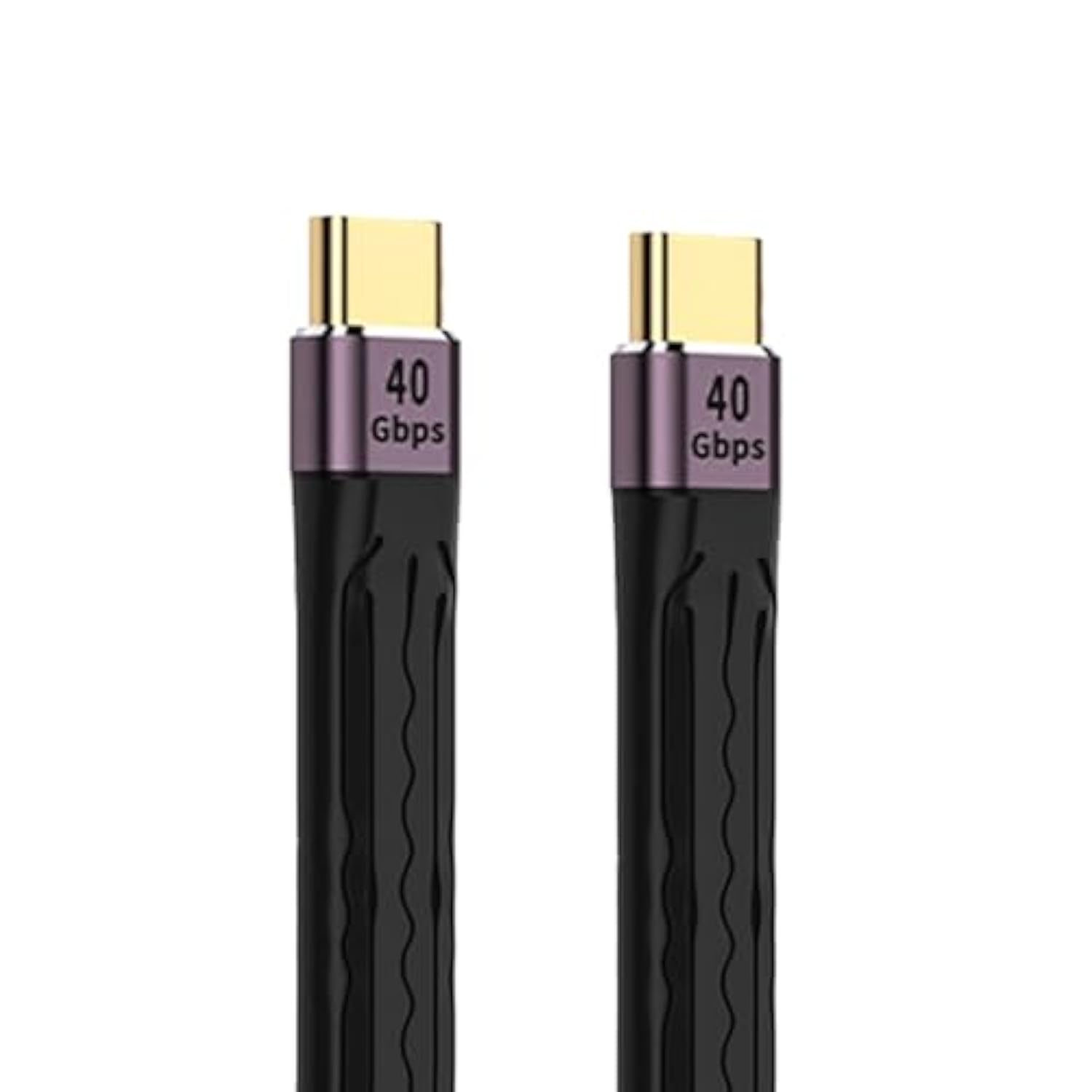 Cablecc Type-C USB-C Male to Male USB4 40Gbps 100W 8K Flat Slim FPC Data Cable