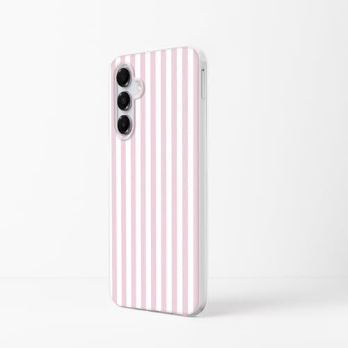 Cute Striped Phone Case for  Galaxy A16 4G/ 5G, Girly Aesthetic Design Soft Clear TPU Shockproof Cases Cover for Girls Women, Pink
