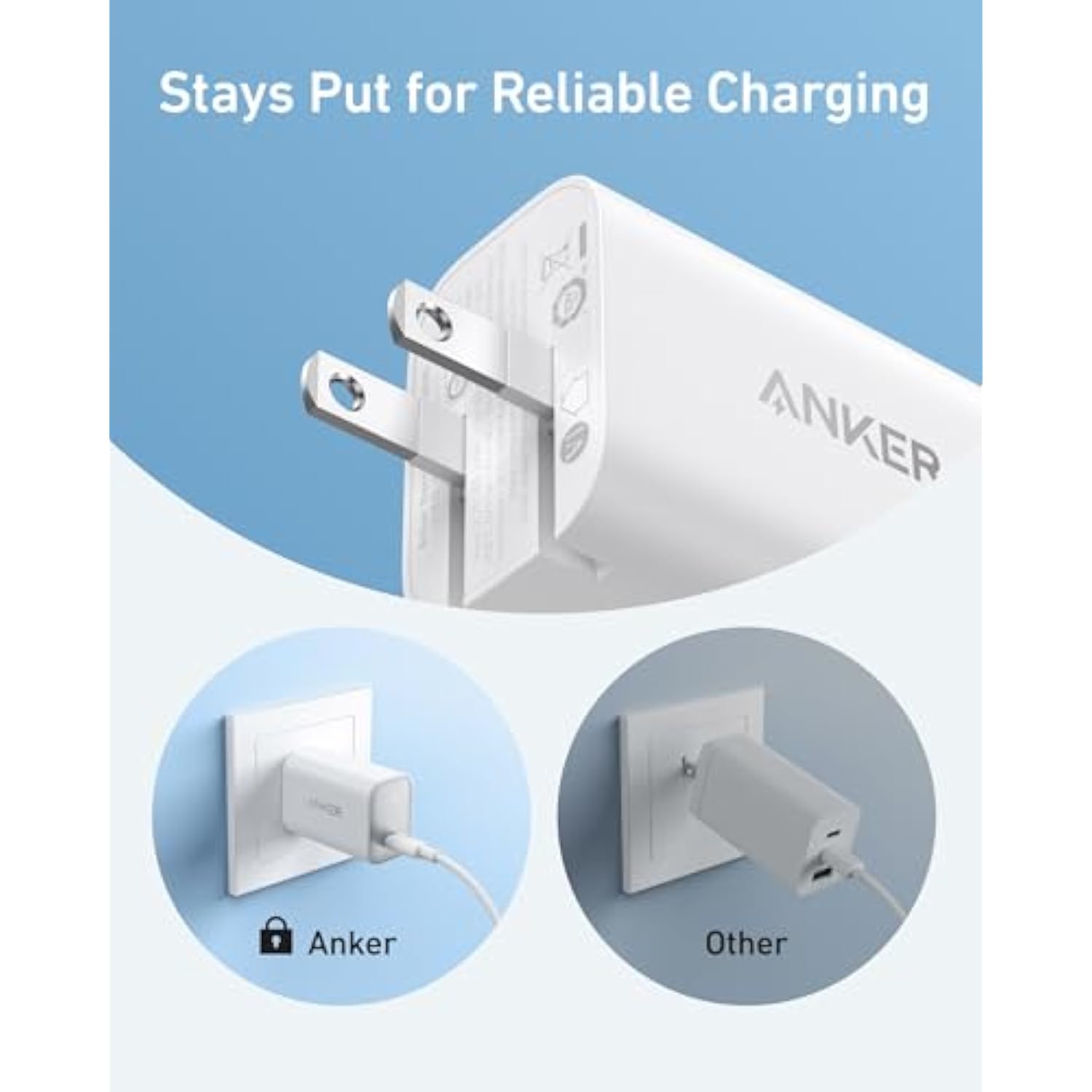 Anker Nano Charger, 100W Foldable Type C Charger for iPhone Series, and All USB C Devices, 6FT USB-C Cable Included, Compatible with MagSafe