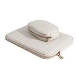 Pu Leather Padded Laptop Sleeve Bag 13Inch Compatible With 2024 Macbook Air 13.6 A3113 M3 A2681,New Macbook Pro 13 M2 A2686 With Charger Pouch Color White