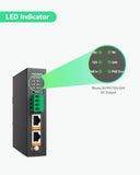 Industrial Gigabit 90W Poe++ Splitter With Ieee802.3Bt Poe And Dc 5/9/12/24V Output, Din Rail Mounting, Power Supply For Ptz Cameras, Access Control Systems