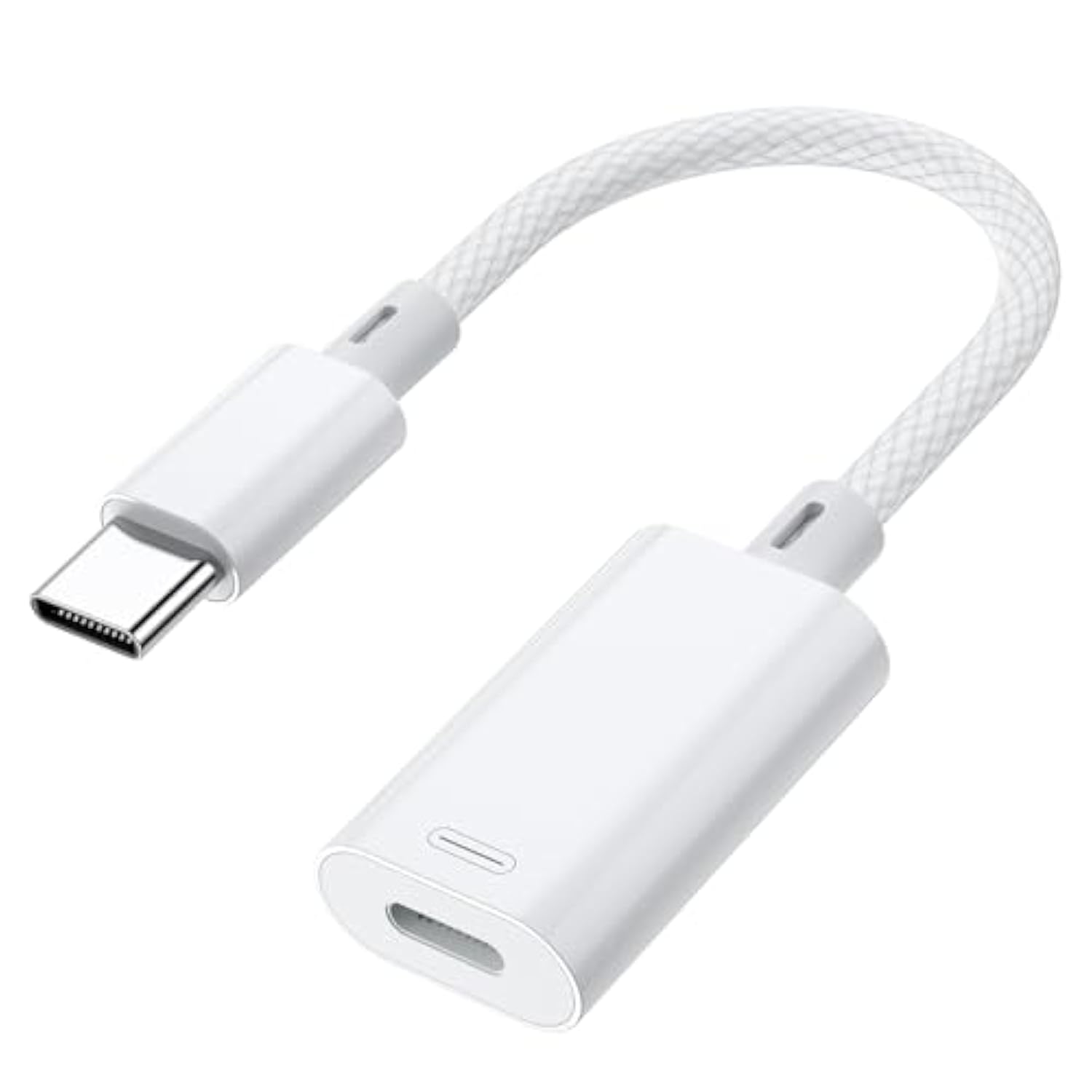 Usb C To Lightning Headphone Audio Adapter, Usb Type C Male To Female Lightning Earphone Adapter With Fast Charge Data Transfer For Iphone 16/16 Pro/15, Ipad Pro, Ipad Air 6/5, Galaxy S25/S24