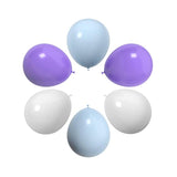 60 Pcs 12 Inch Latex Balloons For Birthday, Wedding, Baby Shower Decorations - Purple Blue White Party Balloons Bulk Pack, Spring Summer Party Supplies