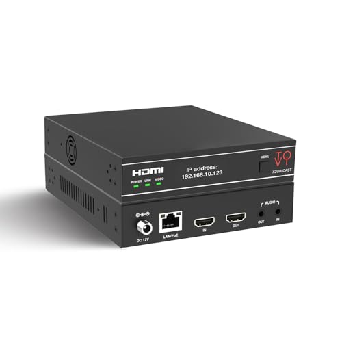ToVi X2 Series 4K Network Video Streamer AV Over IP Encoder - H.264 H.265 IPTV Livestream with Audio Embed - HDMI Loop Out - Supports Unicast,