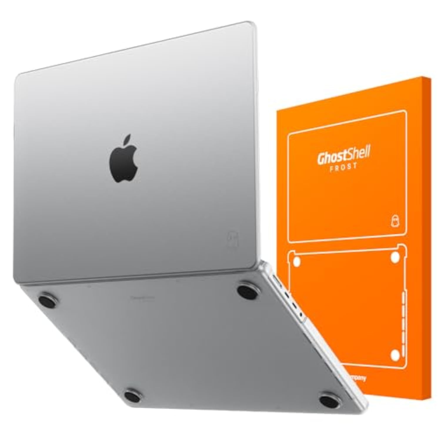 GhostShell Frost Premium Hardshell Case with Scratch-Resistant Textured Matte Finish for MacBook Pro 14" 2021-2026 M5/M4/M3/M2/M1 Pro/Max, Clear