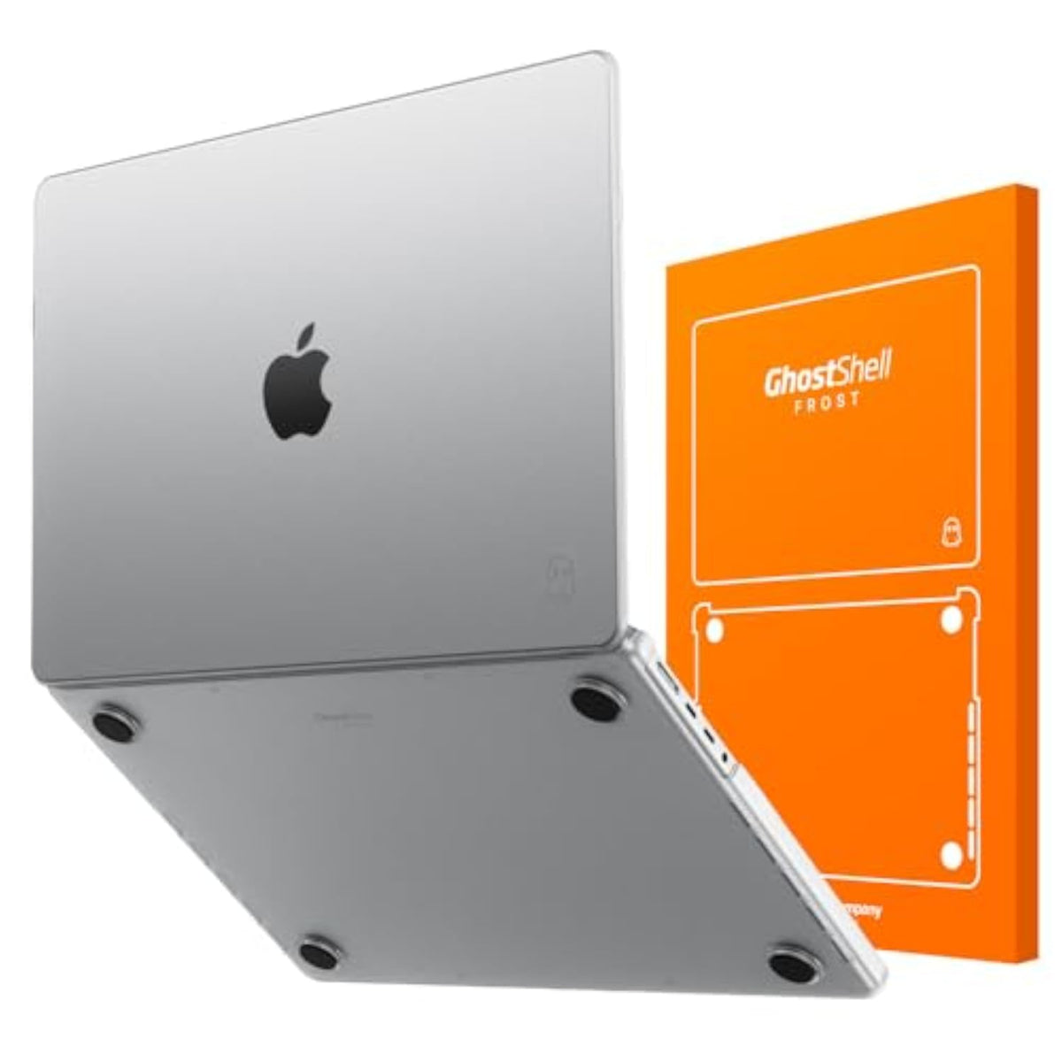 GhostShell Frost Premium Hardshell Case with Scratch-Resistant Textured Matte Finish for MacBook Pro 14" 2021-2026 M5/M4/M3/M2/M1 Pro/Max, Clear
