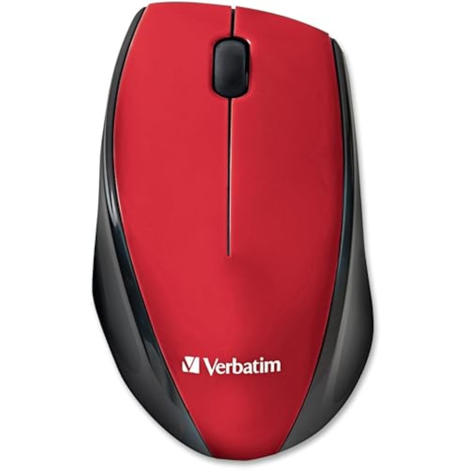 Verbatim Wireless Multi-Trac Mouse 2.4GHz with Nano Receiver - Ergonomic, Blue LED, Portable Mouse for Mac and Windows - Red