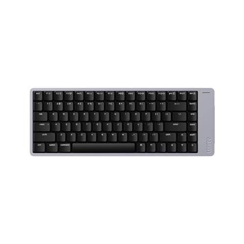 Flow2 Low-Profile Mechanical Keyboard, Aluminum Alloy With Pulse Tactile Switches, Rechargeable Wireless Keyboards With 3 Mode Connections For Windows, Macos (Space Gray, 84 Keys)