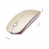 Bluetooth 5.2 Wireless Mouse, Gold, Rechargeable, Ergonomic Design, Compatible With Laptops And Tablets