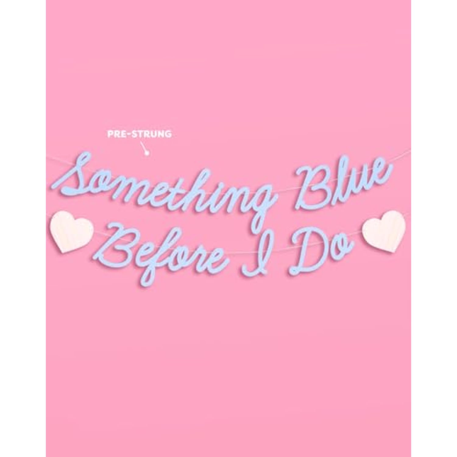 Something Blue Before I Do Banner Matte Blue 5.5Ft Bachelorette Engagement Decor