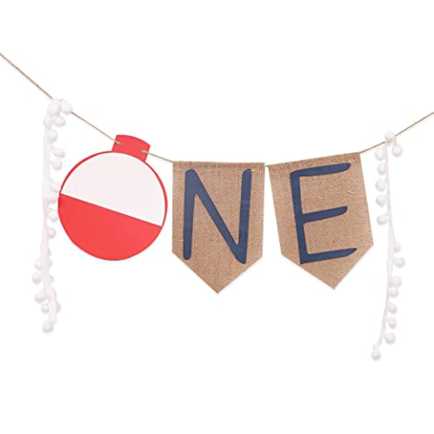 Ofishally One First Birthday Burlap Highchair Banner - The Big One Party Decoration For Fishing Themed Decorations, Party Favors For Baby, Souvenir