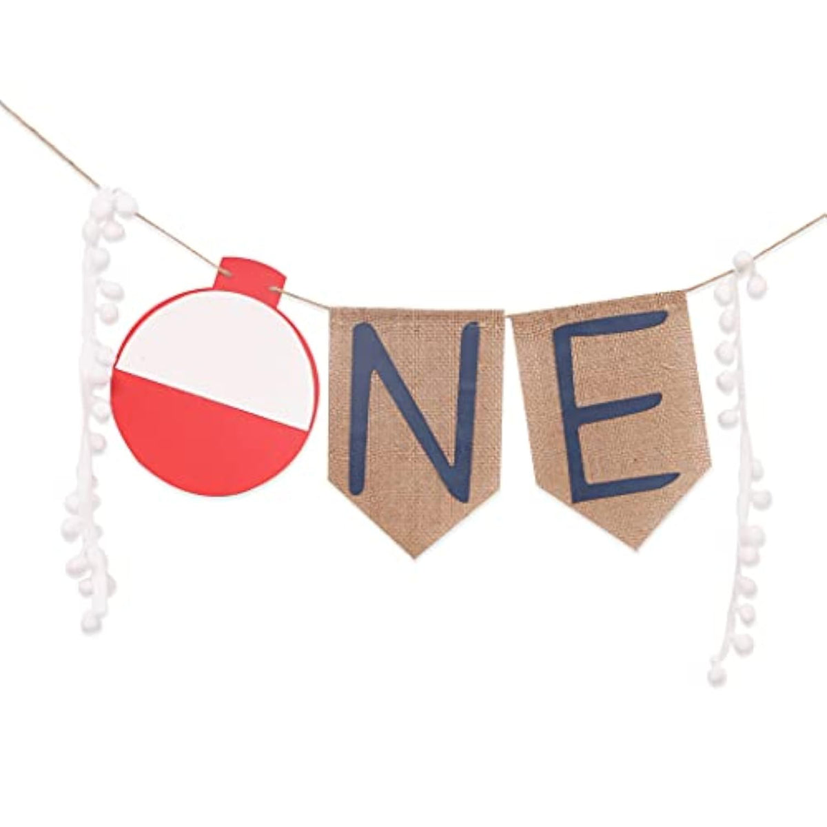 Ofishally One First Birthday Burlap Highchair Banner - The Big One Party Decoration For Fishing Themed Decorations, Party Favors For Baby, Souvenir