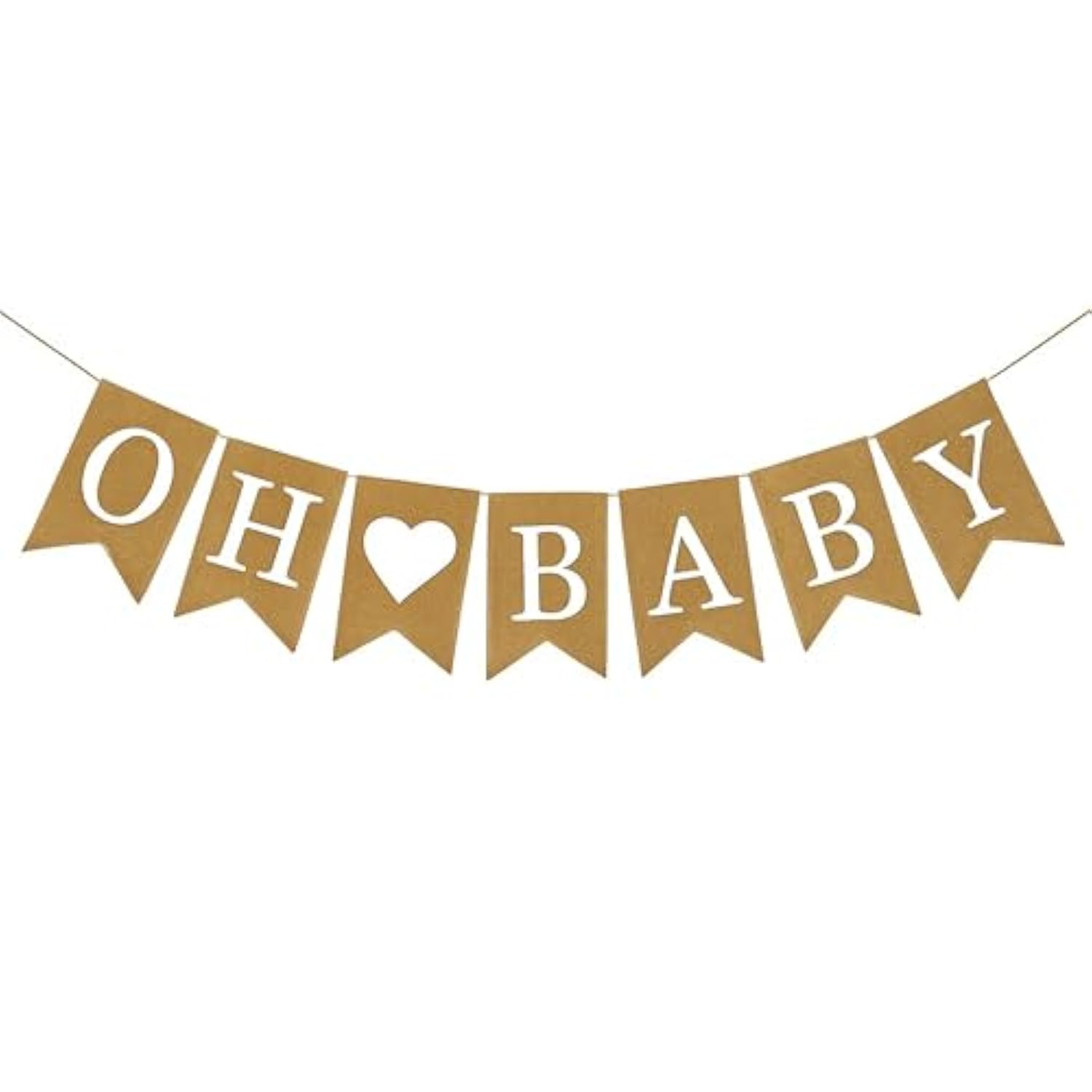 Oh Baby Burlap Banner For Baby Shower Decorations And Gender Reveal Party