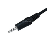 Audio/Stereo Cable - 3.5Mm(1/8") Aux, Male To Male Trs Plug, Molded Strain Relief Boots, 50 Feet, Black