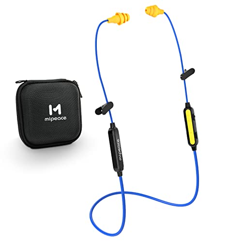 Bluetooth Work Earplugs Headphone,Wireless In-Ear Noise Isolating Earbuds,29Db Noise Reduction Headphone With Control,19+ Hours Battery For Lawn Mowing Safety Industrial Construction(Black)