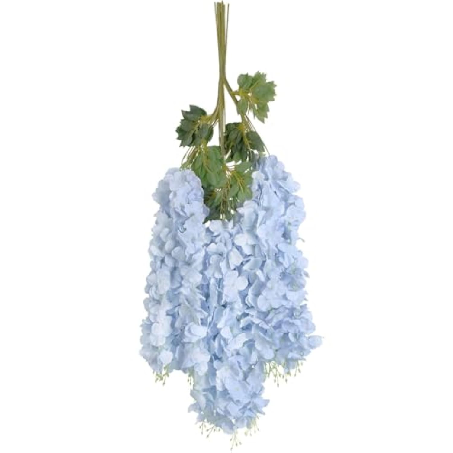 12Pack Wisteria Hanging Flowers Vines 3.6Ft Baby Blue Artificial Flowers Fake Wisteria Bushy Garland Silk Flowers Hanging Rattan String For Garden Home Wall Wedding Party Decor (Baby Blue)