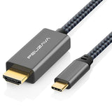 Usb C To Hdmi Cable 6Ft, Preminum 4K Type C (Thunderbolt 3/4) To Hdmi Braided