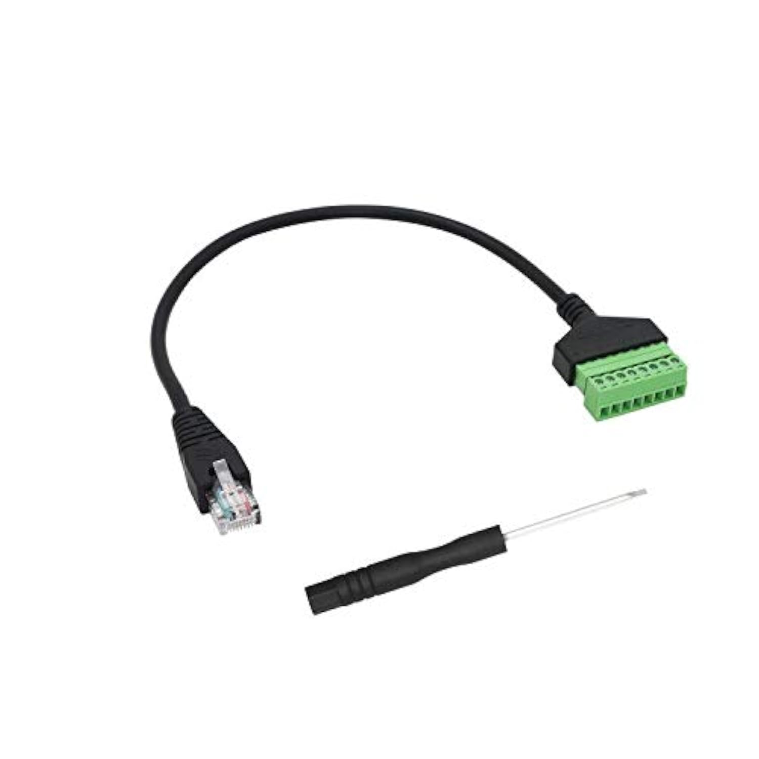 Ethernet Rj45 Male Plug To 8 Pin Screw Terminal Block Connector For Cat7 Cat6