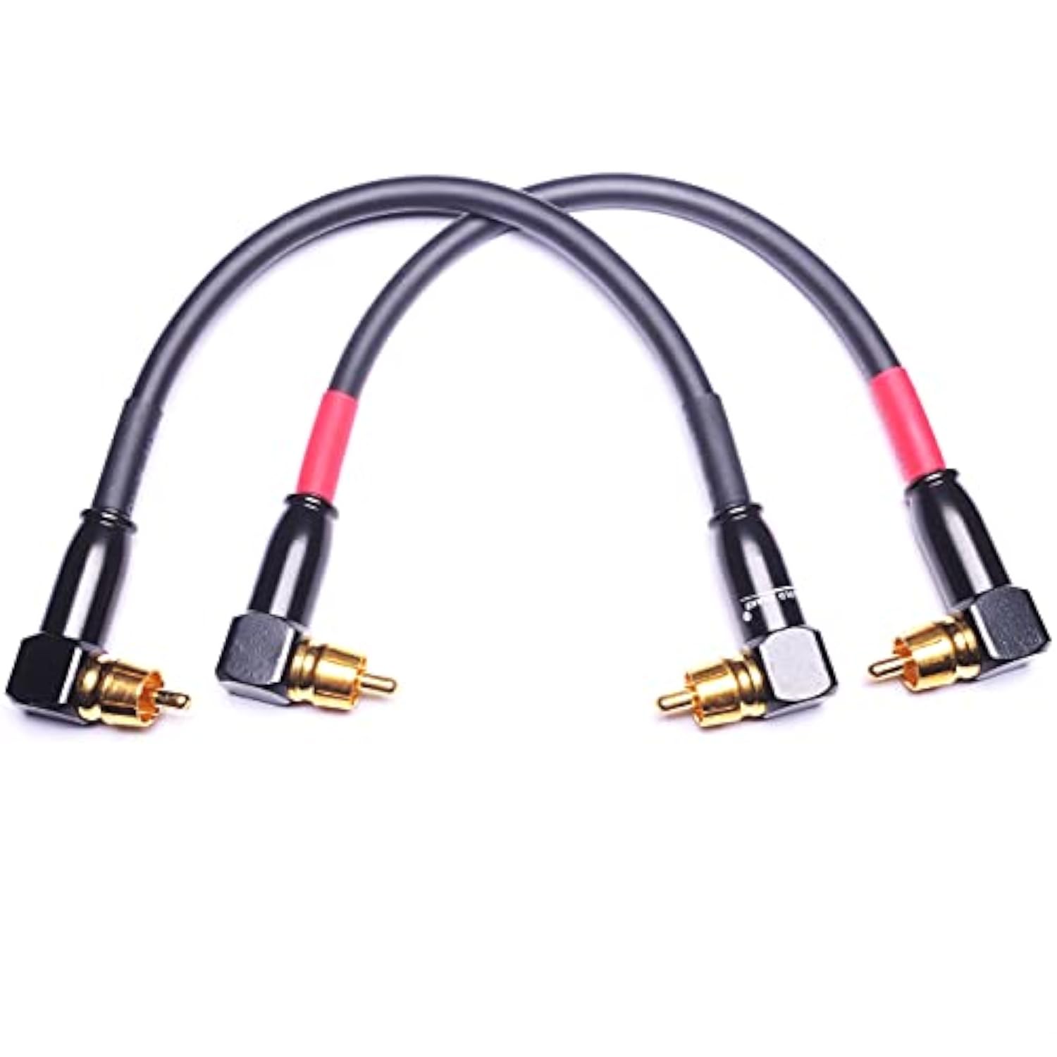 Cess-137-1F Right Angle Rca Preamp Jumpers Male To Male Patch Cable, 2 Pack (1