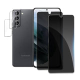 [2+2 Pack] Privacy Screen Protector For Samsung Galaxy S21 Plus, Anti-Spy Shatterproof Tempered Glass With Camera Lens Tempered Glass 9H Hardness Bubble Free