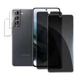 [2+2 Pack] Privacy Screen Protector for Samsung Galaxy S21 Plus, Anti-Spy Shatterproof Tempered Glass with Camera Lens Tempered Glass 9H Hardness