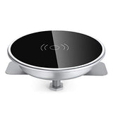 Embed in Desk Wireless Charger,15W Fast Charging Pad Phone Charger,Hidden Desk Grommet Qi Charging Station Compatible with iPhone