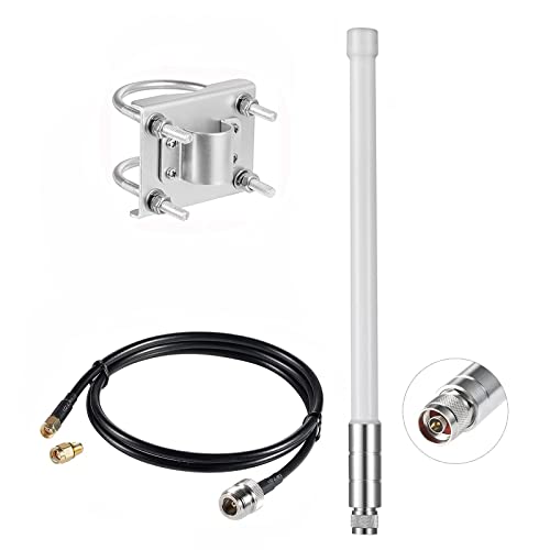 Lora 915Mhz Antenna 5.8Dbi Long Range Antenna With 10Ft Cable For Helium Hotspot Nebra Bobcat 300 Sensecap M1 Hotspot Finestra Hnt Miner& Meshtastic Lora32 915Mhz Esp32 Lora Oled Board