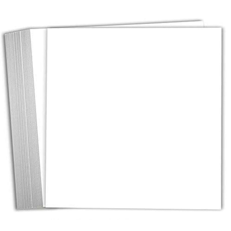 8X8 White Scrapbook Cardstock Paper 80Lb Cover Card Stock 100 Pack