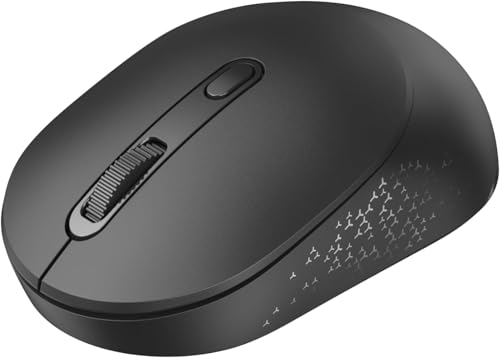 Bluetooth Wireless Mouse, Bluetooth 5.2 & 2.4G Usb-A Receiver, Compact & Portable, Silent Click, Ergonomic Symmetrical Design, 18-Month Battery, Adjustable Dpi, Wide Compatibility