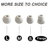 Silicone Replacement Ear Tips For Beats Flex - Double Flange Ear Tips, 8 Pairs - Gray, White